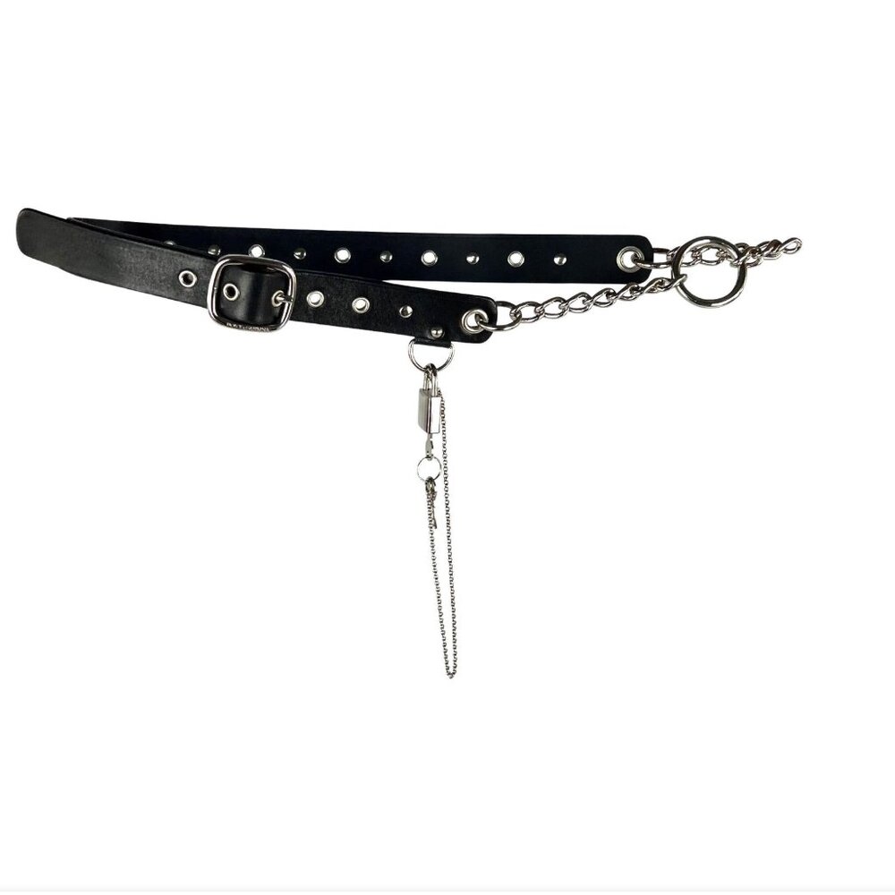 DOLCE & GABBANA VINTAGE 2003 EYELET LEATHER BELT